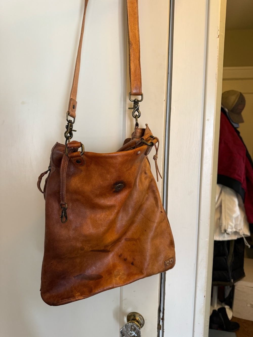 Bed Stu Brown Leather Crossbody Shoulder Bag